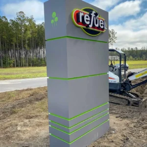 Refuel Monument Sign