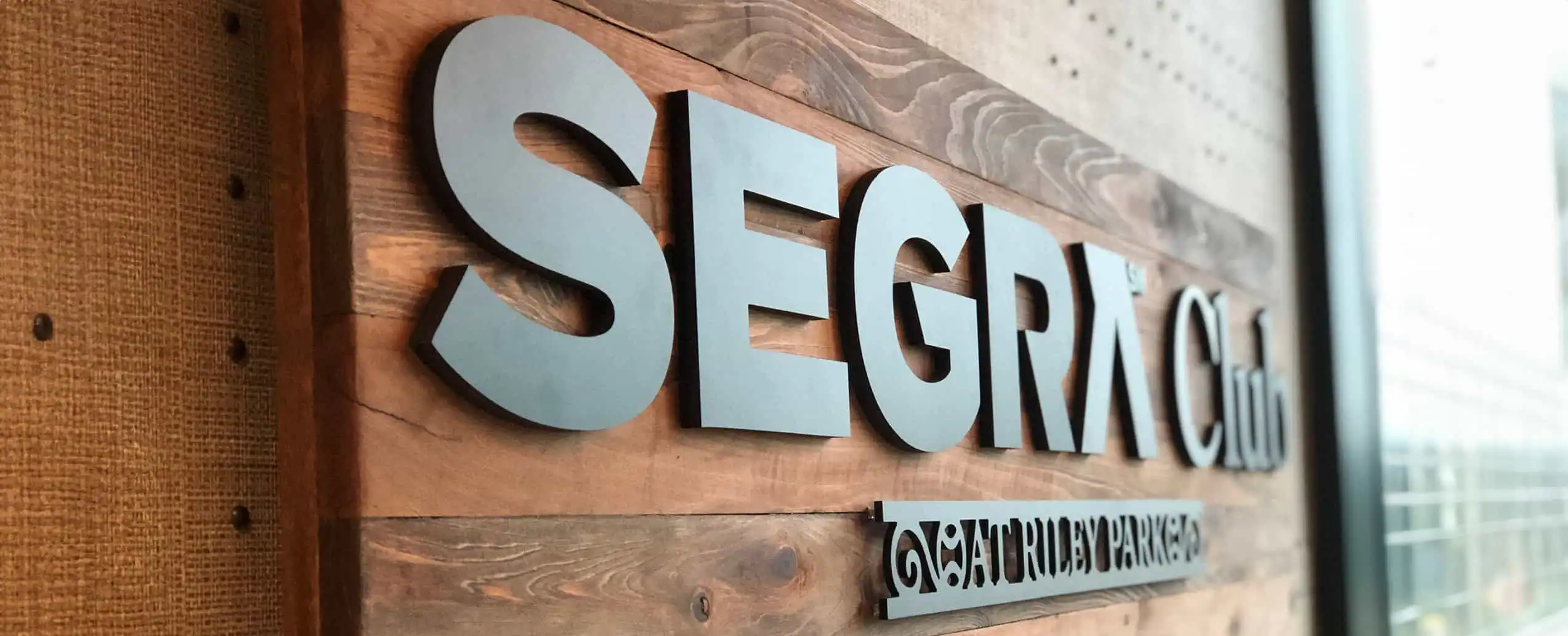 Segra Club Dimensional Letter Sign