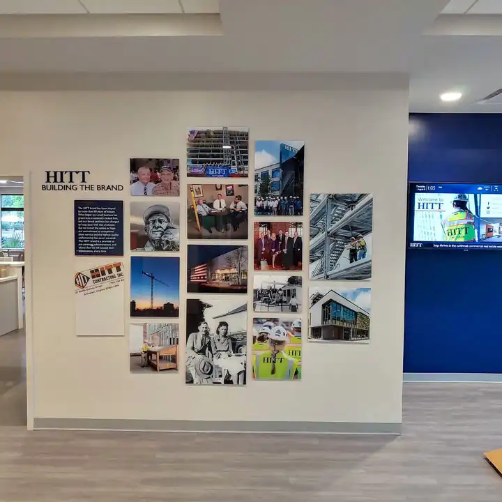 Acrylic prints of Hitt Contracting's previous projects
