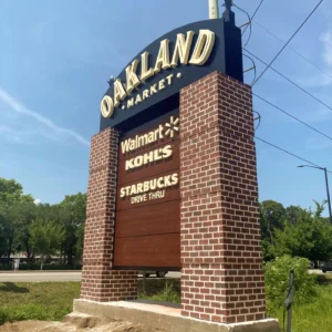 Monument Sign for Oakland Market