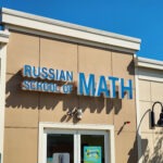 Blue Channel Letter Sign for Russian School of Mathematics