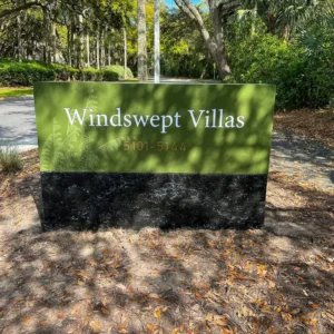 Monument Sign for Windswept Villas