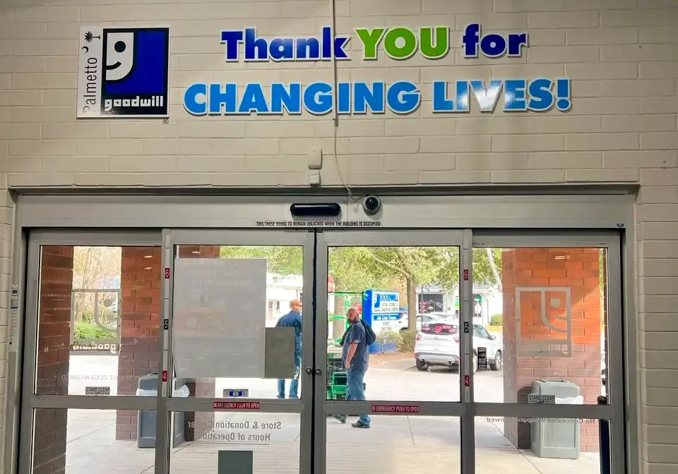 Foam Sign for Palmetto State Goodwill