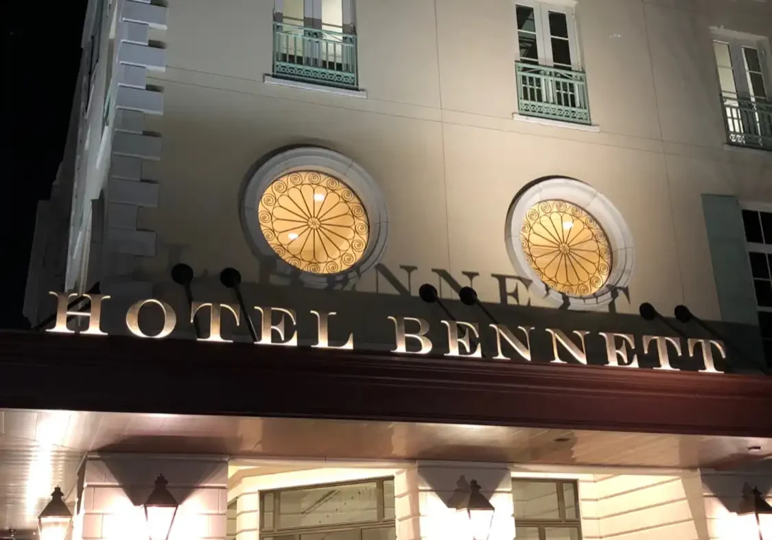 Illuminated Dimensional Letters for Hotel Bennett