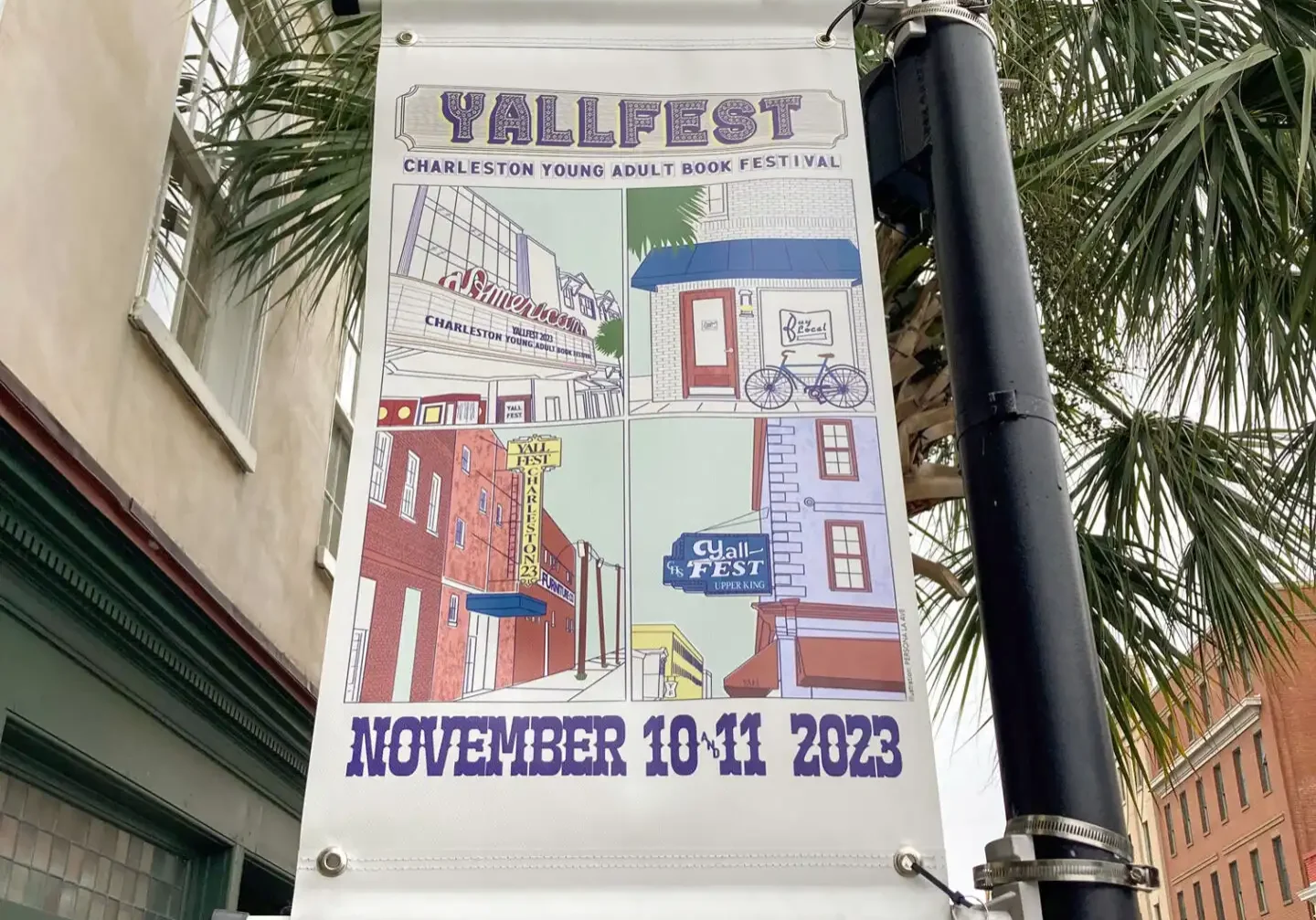 Pole Banner for Yallfest 2024